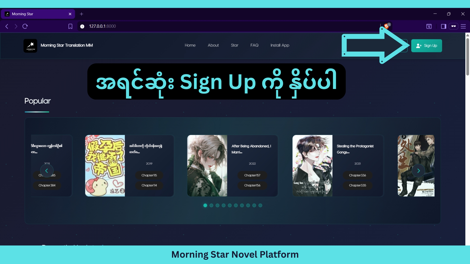 Click Sign Up Button